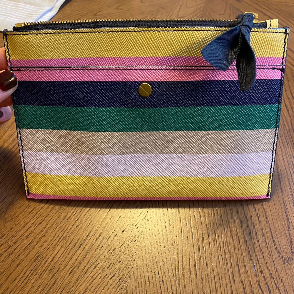 Cute striped J. Crew clutch